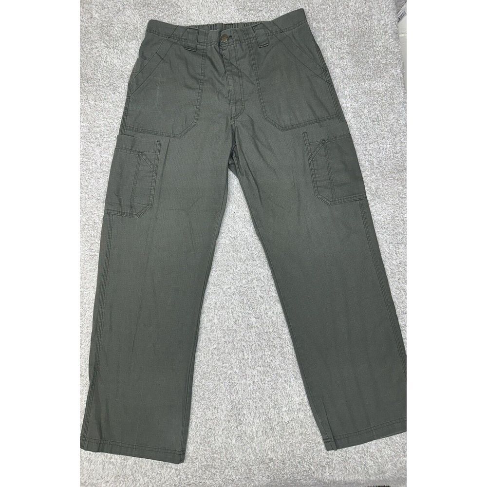 Carhartt Unisex Multi Cargo Scrub Pants Green Size Medium Drawstring 34W
